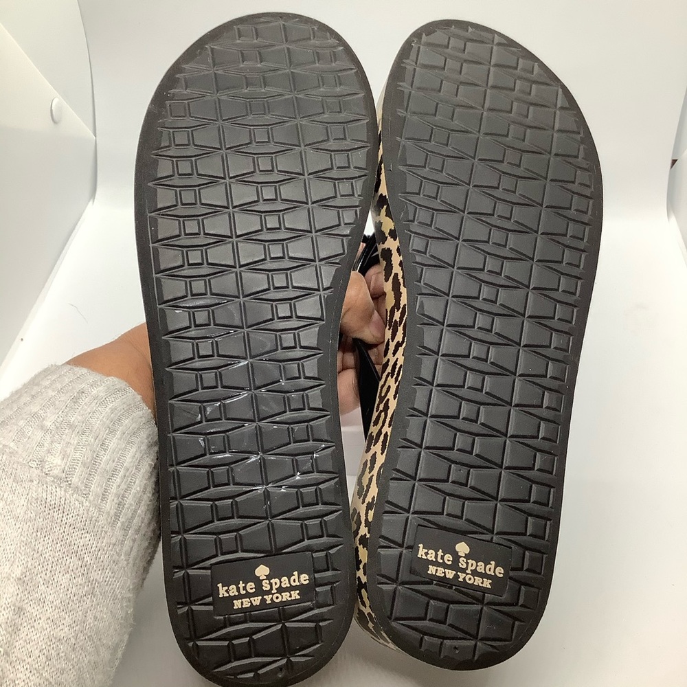 KATE SPADE ♠️ NEW YORK PLATFORM LEOPARD SANDAL - Picture 10 of 11